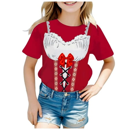 Girls And Toddlers Short-Sleeve T-Shirt Tops Girls Fashion Festival Printed Round Neck Short Sleeve Casual T Shirt Top Basic Tees Kids Tshirts Summer Top T-Shirt 4-5 Years
Girls And Toddlers Short-Sleeve T-Shirt Tops Girls Fashion Festival Printed Round Neck Short Sleeve Casual T Shirt Top Basic Tees Kids Tshirts Summer Top T-Shirt 4-5 Years