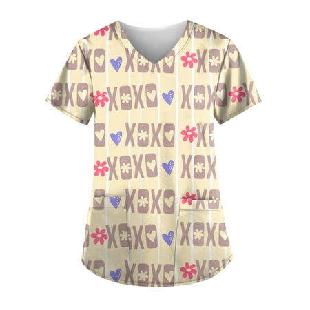 Fragarn Women s Animal Printed Scrub Tops Plus Size V-Neck Fun T Shirts Workwear Nurse Uniform Tee with Pockets(Beige 5XL)
Fragarn Women s Animal Printed Scrub Tops Plus Size V-Neck Fun T Shirts Workwear Nurse Uniform Tee with Pockets(Beige 5XL)