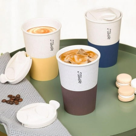 Merotable Straw Wheat Drinking Cup Portable Eco-friendly Plastic Coffee Cups with Lid Travel Camping Convenient Easy Carry Travel Bottle
Merotable Straw Wheat Drinking Cup Portable Eco-friendly Plastic Coffee Cups with Lid Travel Camping Convenient Easy Carry Travel Bottle
