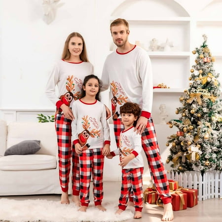 ZQGJB Reduce Family Matching Christmas Pajamas Set Holiday Sleepwear Suit Cute Elk Graphic T Shirts Tops Long Sleeve Tees and Plaid Pants Onesies Outfit Sets(Mom-XL)
ZQGJB Reduce Family Matching Christmas Pajamas Set Holiday Sleepwear Suit Cute Elk Graphic T Shirts Tops Long Sleeve Tees and Plaid Pants Onesies Outfit Sets(Mom-XL)