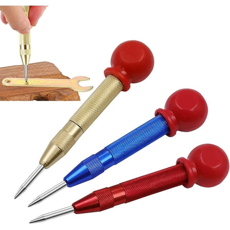 Epcany 3 Pieces Automatic Center Punches Auto Punch Punch Center Punches for Wood Metal Plastic Tablets Car Window with Cushion Cap and Adjustable Effect
Epcany 3 Pieces Automatic Center Punches Auto Punch Punch Center Punches for Wood Metal Plastic Tablets Car Window with Cushion Cap and Adjustable Effect