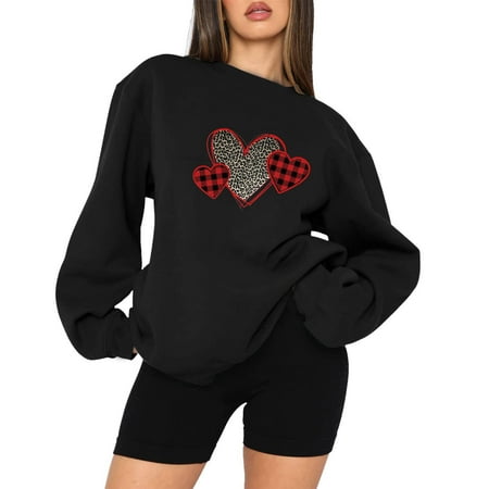 Hvyesh Women Valentines Day Pullover Sweatshirts Long Sleeve Love Heart Sweater Crewneck Casual Fall Tops T-Shirts Black shirts for women M
Hvyesh Women Valentines Day Pullover Sweatshirts Long Sleeve Love Heart Sweater Crewneck Casual Fall Tops T-Shirts Black shirts for women M
