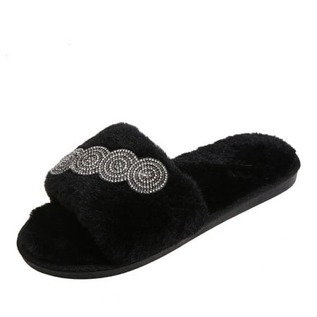 KIJBLAE Women s Winter Warm Rhinestone Decor Cross Band Soft Plush Home Slippers Indoor Flats Shoes Black 41
KIJBLAE Women s Winter Warm Rhinestone Decor Cross Band Soft Plush Home Slippers Indoor Flats Shoes Black 41