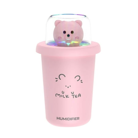 New Milk Tea Cup Humidifier Desktop Bedroom Humidifier Colorful Night Light USB Rechargeable Water Spray