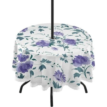 Hyjoy Wildflowers Round Tablecloth 60 Waterproof Outdoor Tablecloth with Umbrella Hole and Zipper for Kitchen Dining Picnic Party Home Decor
Hyjoy Wildflowers Round Tablecloth 60 Waterproof Outdoor Tablecloth with Umbrella Hole and Zipper for Kitchen Dining Picnic Party Home Decor