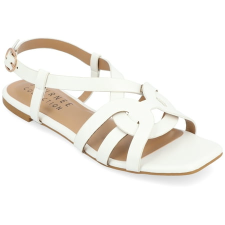 Journee Collection Womens Alorra Tru Comfort Foam Buckle Flat Sandals
