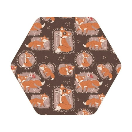 Giroia Beautiful Fox Coasters Leather Coasters Set of 6 Coaster for Drinks Hexagon
Giroia Beautiful Fox Coasters Leather Coasters Set of 6 Coaster for Drinks Hexagon