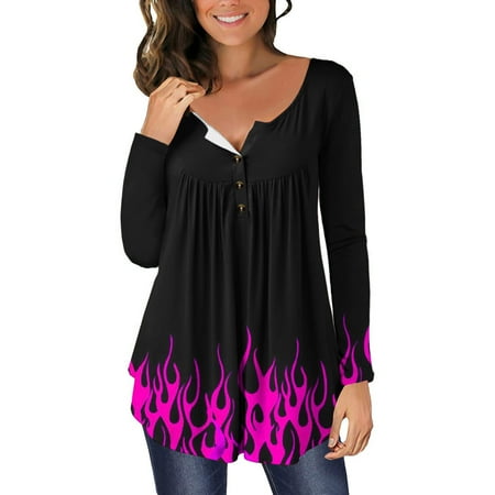 Aueoeo Cute Tops Tops for Women Casual Elegant Women s Crew Neck Cover With Flame Gradient Printed Top Women s Long Sleeve Tops
Aueoeo Cute Tops Tops for Women Casual Elegant Women s Crew Neck Cover With Flame Gradient Printed Top Women s Long Sleeve Tops