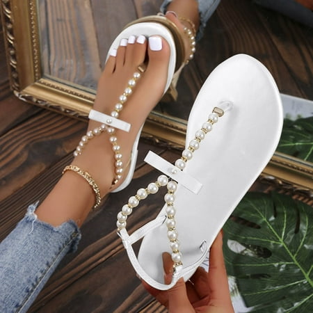 Cathalem Women Slipper Socks 9 Ladies Fashion Summer Ribbon Pearl Flip Flops Outer Flat Casual Sandals Shoes White 9
Cathalem Women Slipper Socks 9 Ladies Fashion Summer Ribbon Pearl Flip Flops Outer Flat Casual Sandals Shoes White 9