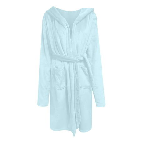 Jebong Night Gown Prime On Sale!2022 Winter Women Lengthened Plush Shawl Bathrobe Long Sleeve Robe Hooded Coat
Jebong Night Gown Prime On Sale!2022 Winter Women Lengthened Plush Shawl Bathrobe Long Sleeve Robe Hooded Coat