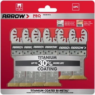 Arrow Fastener 6 Pack Titanium Metal/Wood Variety Pack. Variety pack of Titanium enh