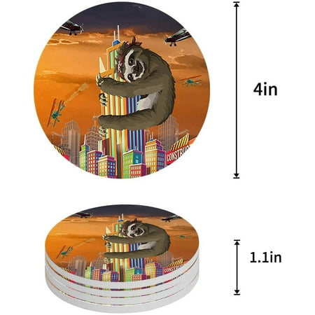 ZHANZZK Sloth Set of 8 Round Coaster for Drinks Absorbent Ceramic Stone Coasters Cup Mat with Cork Base for Home Kitchen Room Coffee Table Bar Decor
ZHANZZK Sloth Set of 8 Round Coaster for Drinks Absorbent Ceramic Stone Coasters Cup Mat with Cork Base for Home Kitchen Room Coffee Table Bar Decor