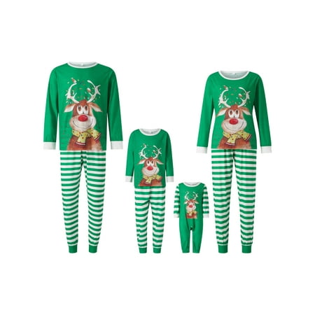 Christmas Plaid Deer Family Matching Pajamas Sets