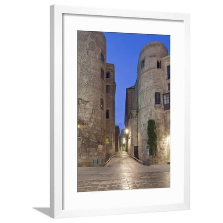 Old Roman Gate at Dawn, Gothic Quarter, Barcelona, Spain Framed Print Wall Art By Rob Tilley