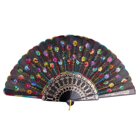 Hi FANCY Colorful Embroidered Flower Pattern Black Cloth Folding Lightweight Fan for Dancing Performance
Hi FANCY Colorful Embroidered Flower Pattern Black Cloth Folding Lightweight Fan for Dancing Performance