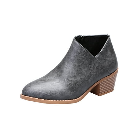 Gomelly Ladies Ankle Booties Casual Short Boot Mid Heel Stacked Heels Boots Breathable Winter Shoes Women Womens Bootie Gray 7.5
Gomelly Ladies Ankle Booties Casual Short Boot Mid Heel Stacked Heels Boots Breathable Winter Shoes Women Womens Bootie Gray 7.5
