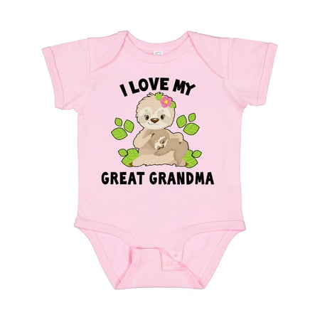 Inktastic Cute Sloth I Love My Great Grandma with Green Leaves Gift Baby Boy or Baby Girl Bodysuit
Inktastic Cute Sloth I Love My Great Grandma with Green Leaves Gift Baby Boy or Baby Girl Bodysuit