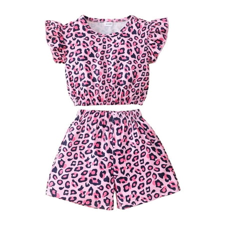 Toddler Girls Flying Sleeve Leopard Printed Tops Shorts 2PCS Outfits Clothes Set Leisure Outwear Baby Fashion Dailywear Child Clothing
Toddler Girls Flying Sleeve Leopard Printed Tops Shorts 2PCS Outfits Clothes Set Leisure Outwear Baby Fashion Dailywear Child Clothing