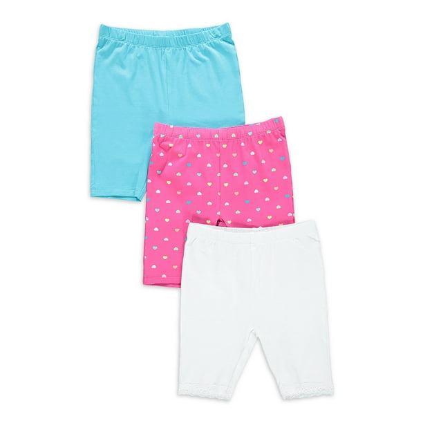 Freestyle Revolution Girls Solid & Printed Bike Shorts, 3-Pack, Sizes 4-12