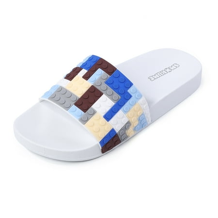 KOJOOIN Womens Slides Open Toe Lego Embossed Pool Beach Sandals Comfort Shower Slippers
KOJOOIN Womens Slides Open Toe Lego Embossed Pool Beach Sandals Comfort Shower Slippers