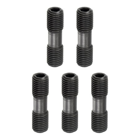 Uxcell M6x22-1.0 Hex Head Set Screw Single Hole for Turning Tool 5 Pack