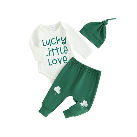 Arvbitana Baby Boy Girl Ireland Festivals Sets 3M 6M 12M 18M Long Sleeve Letter Print Romper + Shamrock Embroidery Pants + Hat 3Pcs Outfits Newborn Infant Casual Clothes
Arvbitana Baby Boy Girl Ireland Festivals Sets 3M 6M 12M 18M Long Sleeve Letter Print Romper + Shamrock Embroidery Pants + Hat 3Pcs Outfits Newborn Infant Casual Clothes