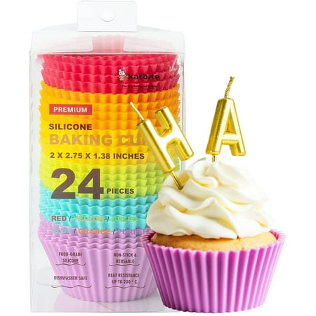 Silicone Cupcake Baking Cups 24 Pack Heavy Duty Silicone Baking Cups Reusable & Non-stick Muffin
Silicone Cupcake Baking Cups 24 Pack Heavy Duty Silicone Baking Cups Reusable & Non-stick Muffin