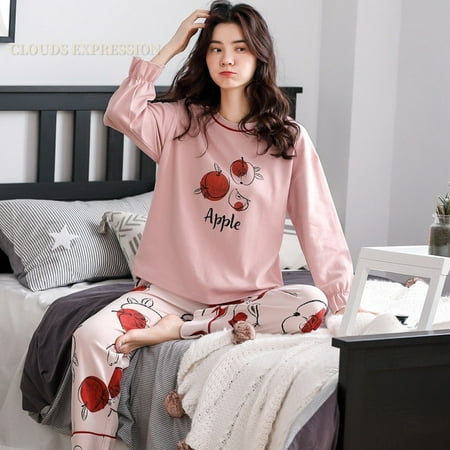 QWZNDZGR Spring Autumn Knitted Cotton Elegant Women Floral Pajama Sets Sleepwear Casul Lounge Set Plaid Pants Pajamas Womens Home Fashion
QWZNDZGR Spring Autumn Knitted Cotton Elegant Women Floral Pajama Sets Sleepwear Casul Lounge Set Plaid Pants Pajamas Womens Home Fashion