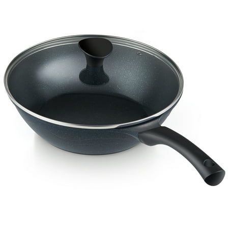 Cook N Home Nonstick Marble coating Deep Saute Stir Fry pan Wok Flat Bottom 11-inch/28cm wit Lid
Cook N Home Nonstick Marble coating Deep Saute Stir Fry pan Wok Flat Bottom 11-inch/28cm wit Lid