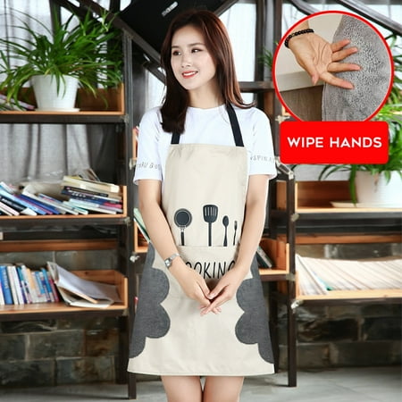 Household Hand-wiping Apron Waterproof & Oil-proof Kitchen Chef Cooking Apron with Pockets for Women BBQ Bakig New Gray
Household Hand-wiping Apron Waterproof & Oil-proof Kitchen Chef Cooking Apron with Pockets for Women BBQ Bakig New Gray