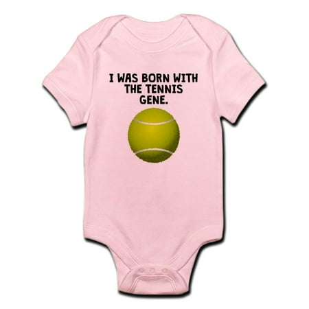 CafePress - Born With The Tennis Gene Body Suit - Baby Light Bodysuit