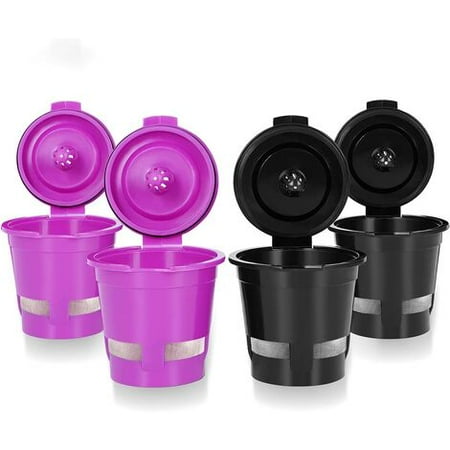 Set of 4 Reusable Mesh Coffee Cups for Keurig 1.0 Brewer Universal Single Use Refillable Coffee Filters Black and Purple
Set of 4 Reusable Mesh Coffee Cups for Keurig 1.0 Brewer Universal Single Use Refillable Coffee Filters Black and Purple