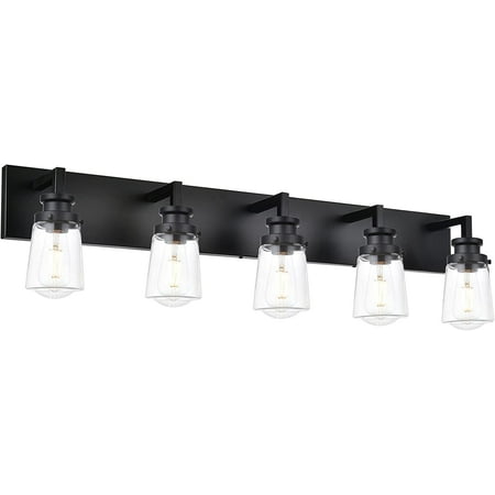 DTLYH 3 Light Matte Black Wall Sconces Classic Metal Base with Clear Glass Shade Bathroom Vanity Lighting Fixture Over Mirror for Hallway Cabinet Makeup Table
DTLYH 3 Light Matte Black Wall Sconces Classic Metal Base with Clear Glass Shade Bathroom Vanity Lighting Fixture Over Mirror for Hallway Cabinet Makeup Table