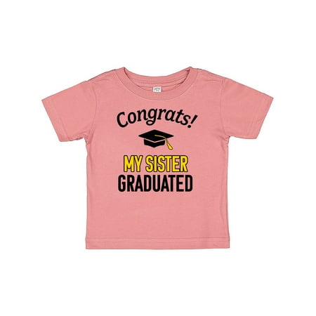 Inktastic Congrats! My Sister Graduated with cap Gift Baby Boy or Baby Girl T-Shirt
Inktastic Congrats! My Sister Graduated with cap Gift Baby Boy or Baby Girl T-Shirt
