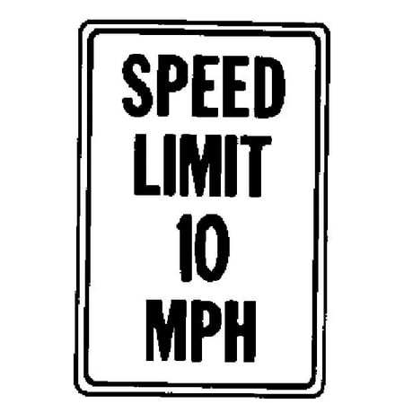 1 PC-Hy-Ko HW-10 Speed Limit 10 MPH Sign 12 x 18 Aluminum