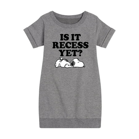 Peanuts - Is It Recess Yet - Toddler And Youth Girls Fleece Dress