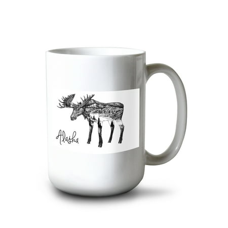 15 fl oz Ceramic Mug Alaska Moose and Mountains Double Exposure Dishwasher & Microwave Safe
15 fl oz Ceramic Mug Alaska Moose and Mountains Double Exposure Dishwasher & Microwave Safe