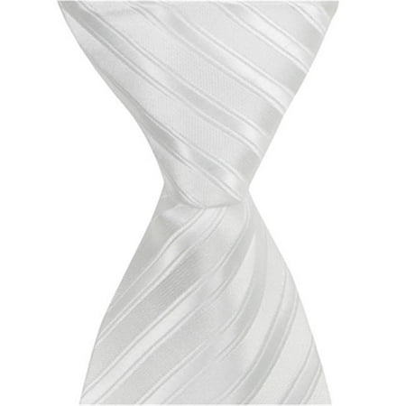 Matching Tie Guy 4249 W2 - 11 in. Zipper Necktie - White- 24 Month to 4T