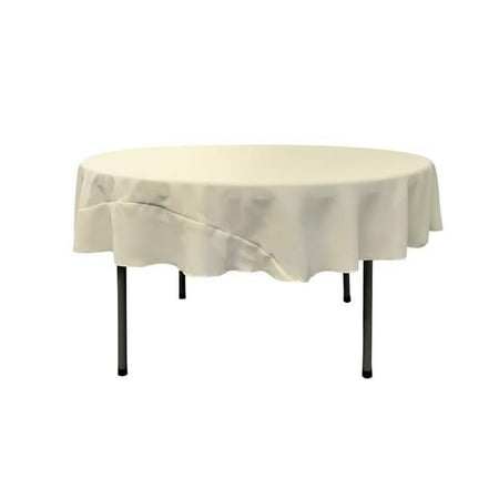 TCpop72R-IvoryP25 Polyester Poplin Tablecloth Ivory - 72 in. Round