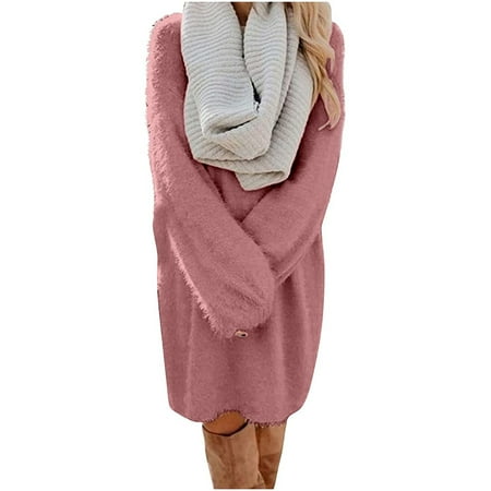 Sun Dresses Women Long SleevesCasual Autumn And Winter Women Causal Solid Long Sleeve Loose O-Neck Hairy Sweater Pullover Dress Maternity Flowy Dress
Sun Dresses Women Long SleevesCasual Autumn And Winter Women Causal Solid Long Sleeve Loose O-Neck Hairy Sweater Pullover Dress Maternity Flowy Dress