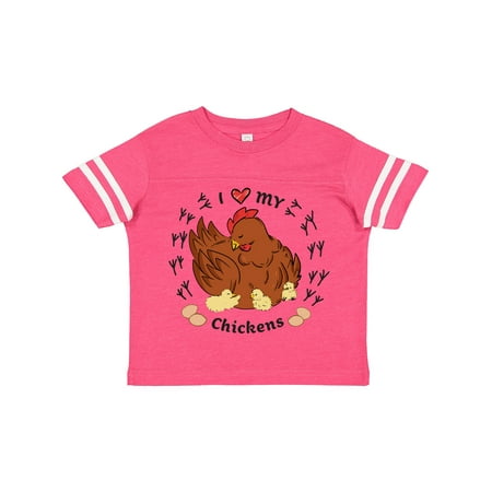 Inktastic I Heart My Chickens Gift Toddler Boy or Toddler Girl T-Shirt