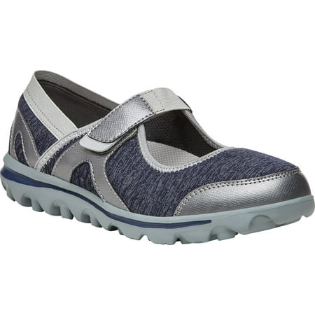 Women s Propet Onalee Mary Jane Blue/Silver Jersey 8.5 2A