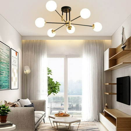 Modern Nordic Sputnik Ceiling Light 6-Light Chandelier Lamp Dining Room Fixture