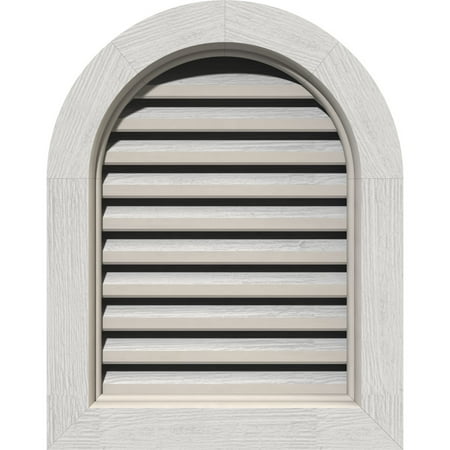 28 W x 24 H Round Top Gable Vent (33 W x 29 H Frame Size): Primed Functional Rough Sawn Western Red Cedar Gable Vent w/ Brick Mould Face Frame
28 W x 24 H Round Top Gable Vent (33 W x 29 H Frame Size): Primed Functional Rough Sawn Western Red Cedar Gable Vent w/ Brick Mould Face Frame