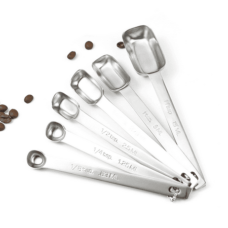 Set of 6 Stainless Steel Measuring Spoons Set for Dry or Liquid - Fits in Spice Jars
Set of 6 Stainless Steel Measuring Spoons Set for Dry or Liquid - Fits in Spice Jars
