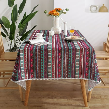 Rectangle Tablecloth Cotton Linen Print Tablecloth With Lace Trim Stain Resistant Wrinkle Free Washable Table Cloth For Dining Room Kitchen Picnic-D-100x160cm(39x63 )
Rectangle Tablecloth Cotton Linen Print Tablecloth With Lace Trim Stain Resistant Wrinkle Free Washable Table Cloth For Dining Room Kitchen Picnic-D-100x160cm(39x63 )