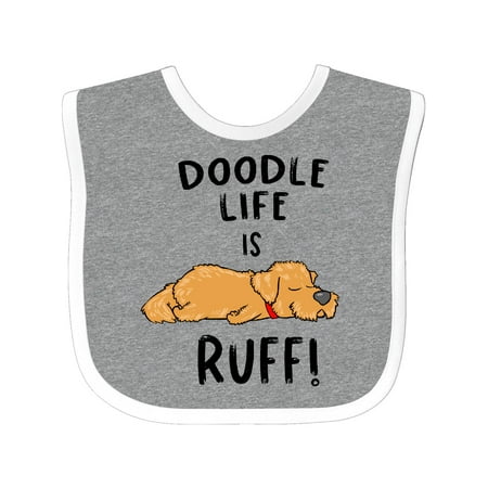Inktastic Doodle Life is Ruff! Golden Doodle Gift Baby Boy or Baby Girl Bib