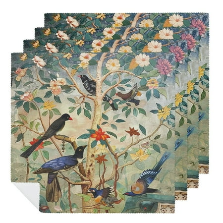 Facannap Birds Tree Flowers Cloth Napkins for Hotel Home Banquet Atmosphere Embellishment Polyester Reusable Machine Washable Fabric Events Cloth Napkin Reusable 4 PCS
Facannap Birds Tree Flowers Cloth Napkins for Hotel Home Banquet Atmosphere Embellishment Polyester Reusable Machine Washable Fabric Events Cloth Napkin Reusable 4 PCS