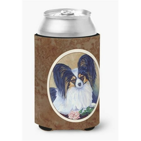 Papillon a Rose for You Can or Bottle Hugger