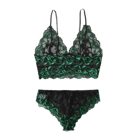 Womens Lingerie Sets Clearance Lace Bib Pants Coverall Split Type Pajamas Sleepwear Nightwear Undershirts Wireless Bra for Women Green M
Womens Lingerie Sets Clearance Lace Bib Pants Coverall Split Type Pajamas Sleepwear Nightwear Undershirts Wireless Bra for Women Green M